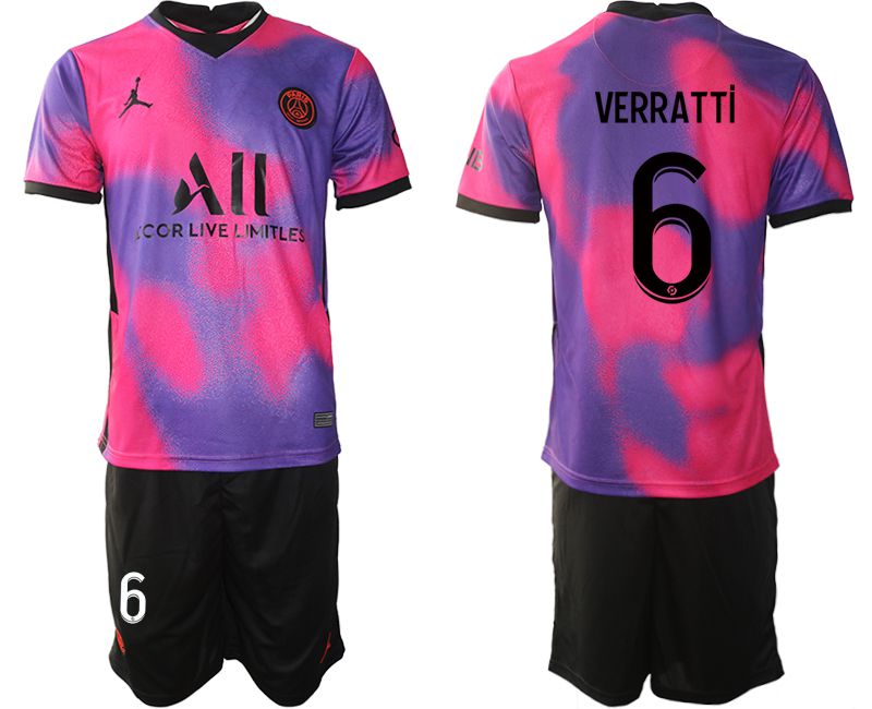 Men 2020-2021 Club Paris St German away purple #6 Soccer Jersey->united states jersey->Soccer Country Jersey